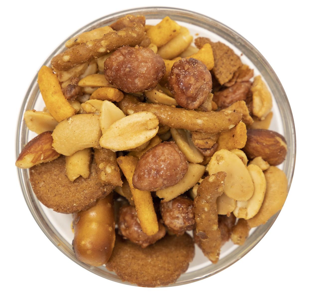 Crunch 'N Nuts Bar Mix | Roasted Nuts, Sesame Sticks & Rye Chips | Bulk 2–16 lb