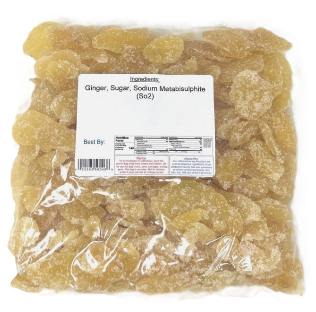 Crystallized Ginger Slices - Premium Imported Dried Ginger