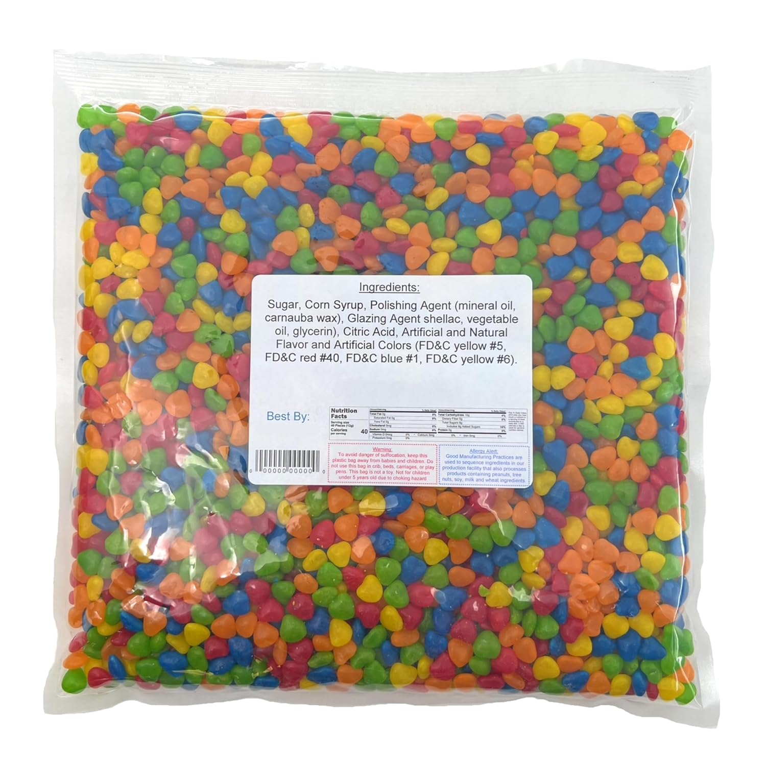Tutti Frutti Heart-Shaped Dragees – Colorful Fruit Candy Hearts, Bulk 2, 4 & 20 lb