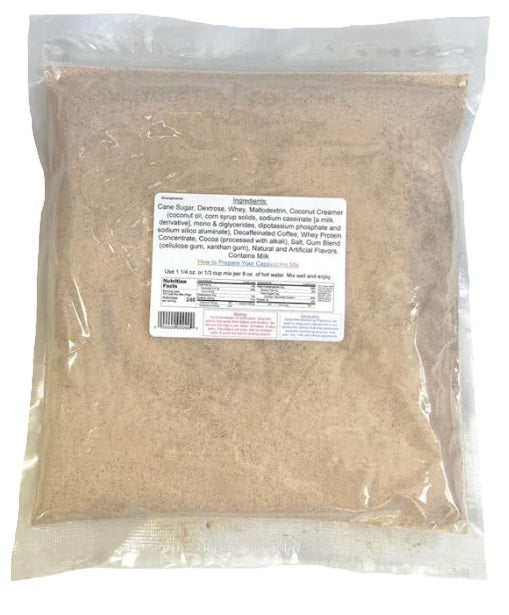 Decaf French Vanilla Cappuccino & Latte Mix – Hot, Iced or Frozen, Bulk 2, 4 & 10 lb