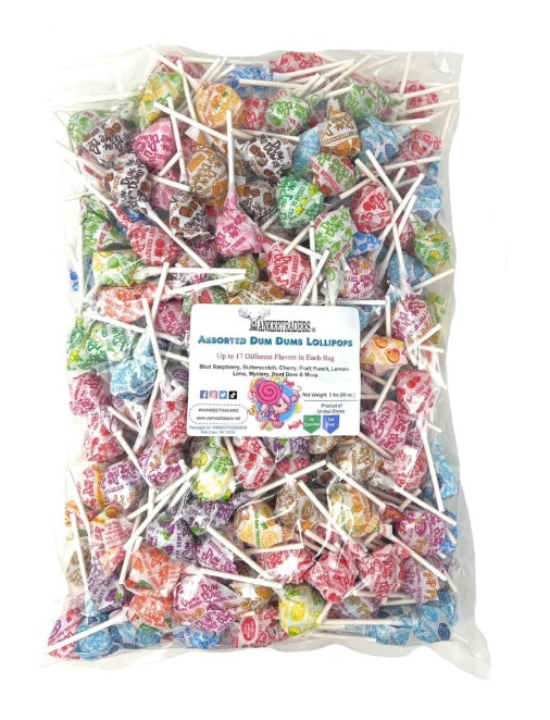 Dum Dum Lollipops - Assorted Fruit Flavors | Bulk 5 lb & 30 lb