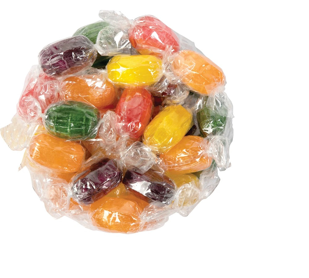 Assorted Fruit Barrels Hard Candy | Individually Wrapped | Bulk 2, 4 & 20 lb