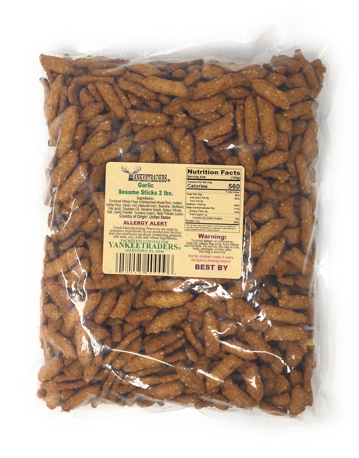 🧄 Garlic Sesame Sticks – Bold Savory Snack