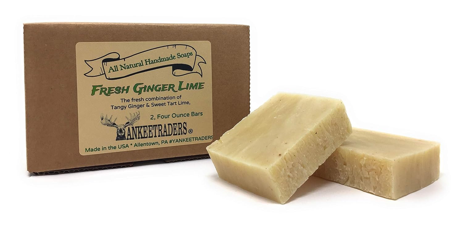 Fresh Ginger Lime Soap - All Natural, Vegan, 4 Oz. Bars