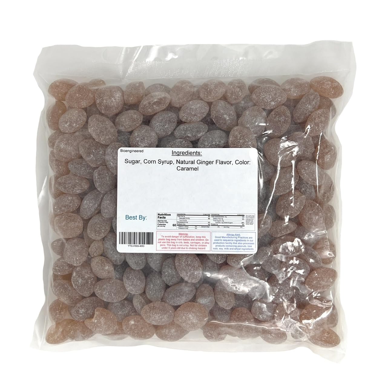 Sanded Ginger Hard Candy Drops