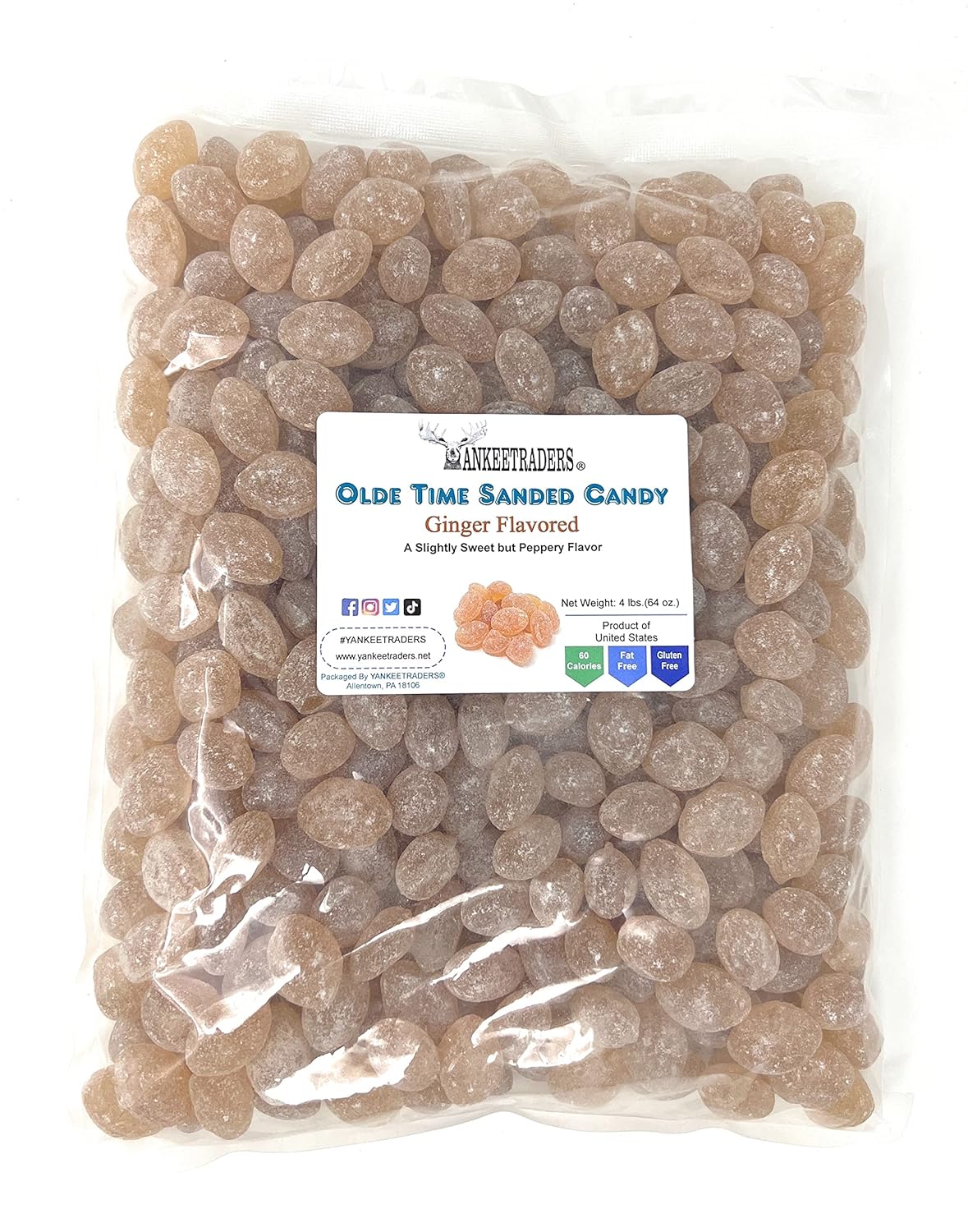 Sanded Ginger Hard Candy Drops