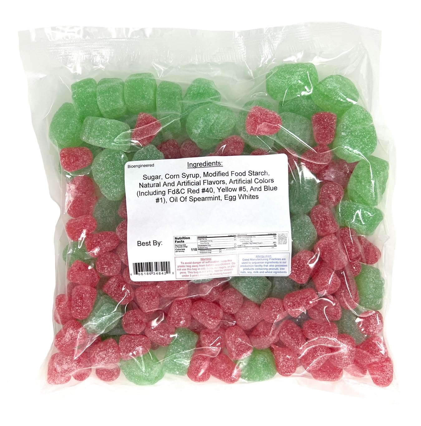 Holiday Jelly Holly & Berries - Spearmint & Cinnamon Christmas Candy