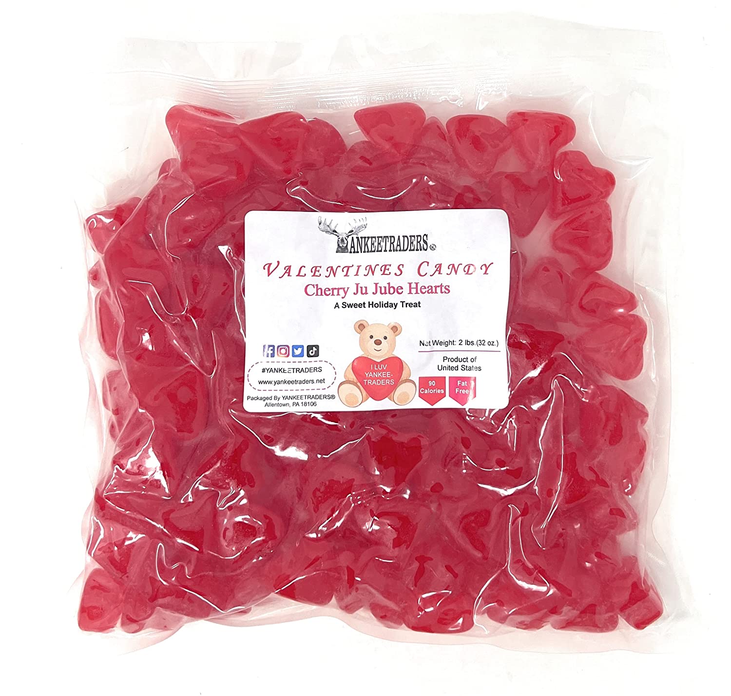 Cherry Ju Ju Chewy Hearts - Valentine's Day Candy Bulk Wholesale