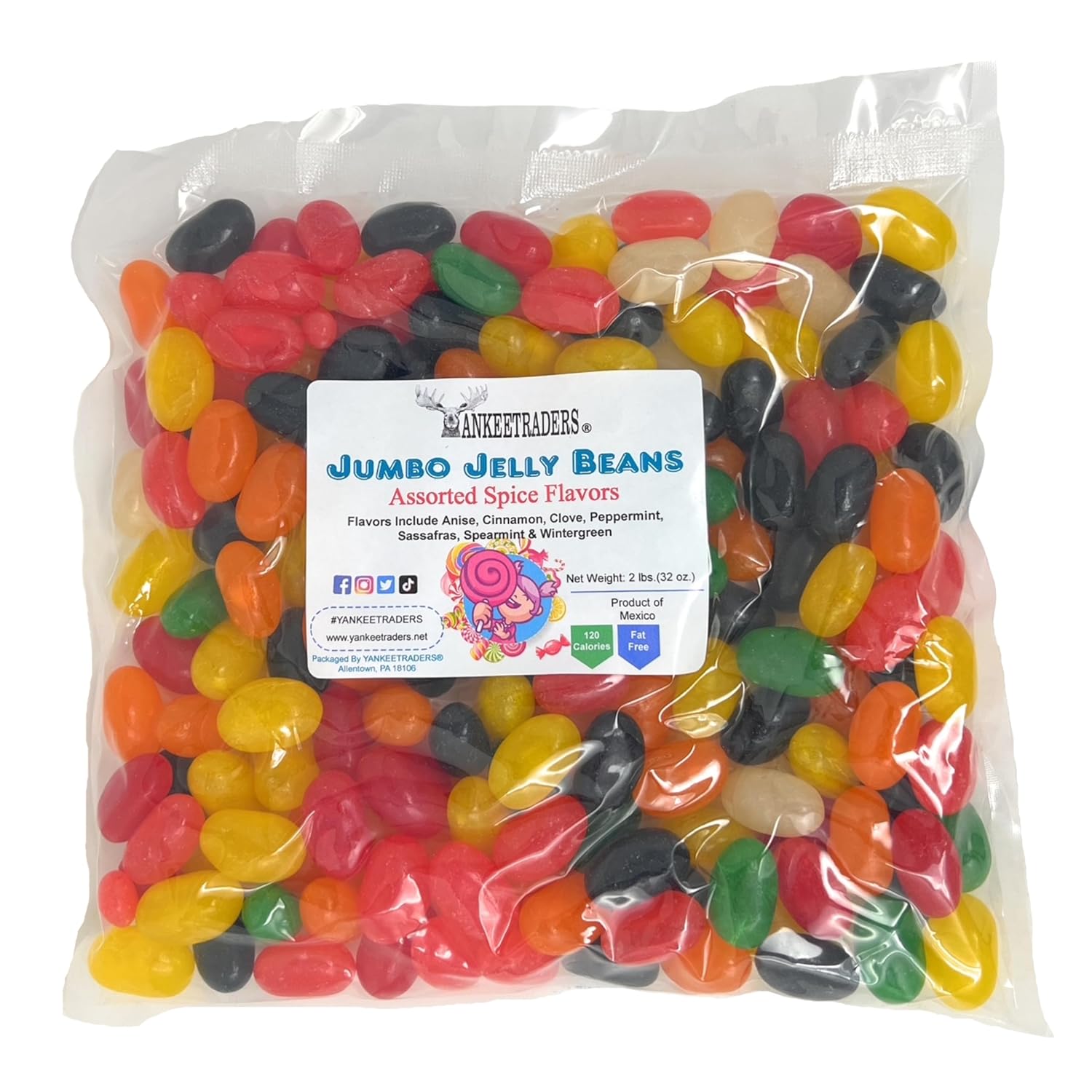 Jumbo Spiced Jelly Beans - 7 Classic Flavors