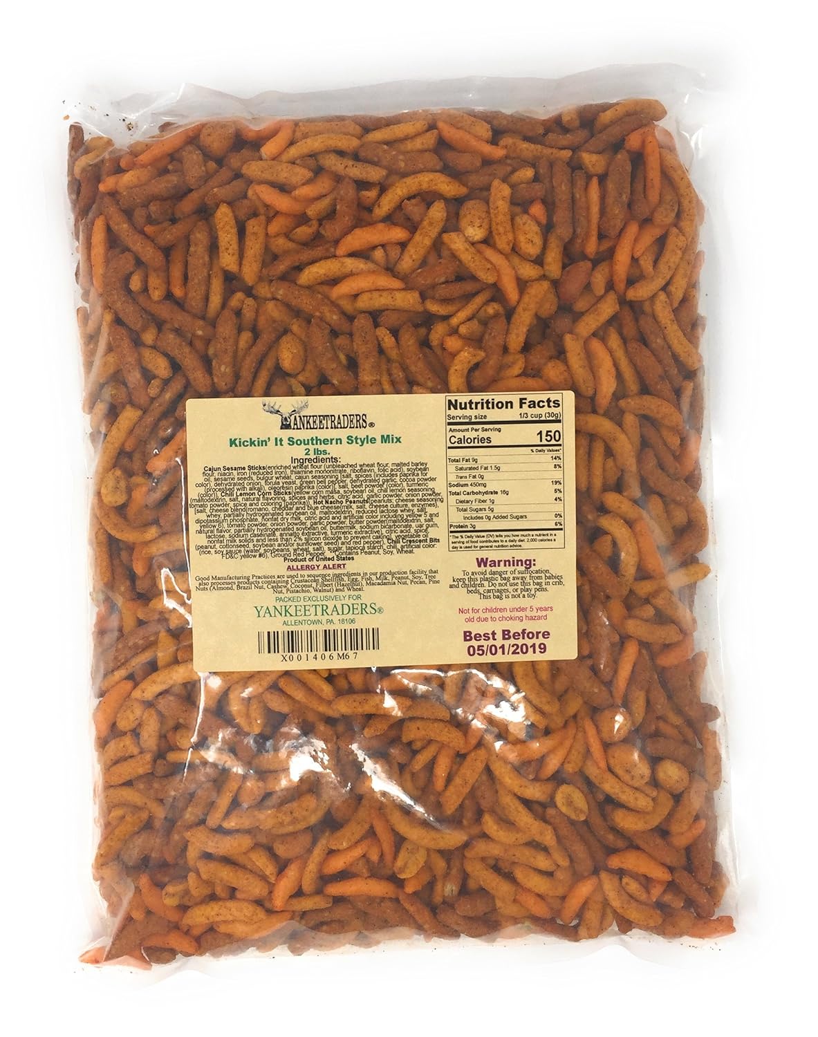 Kickin' It Southern Style Party Mix | Cajun Spicy Snack Mix | Bulk 2–16 lb