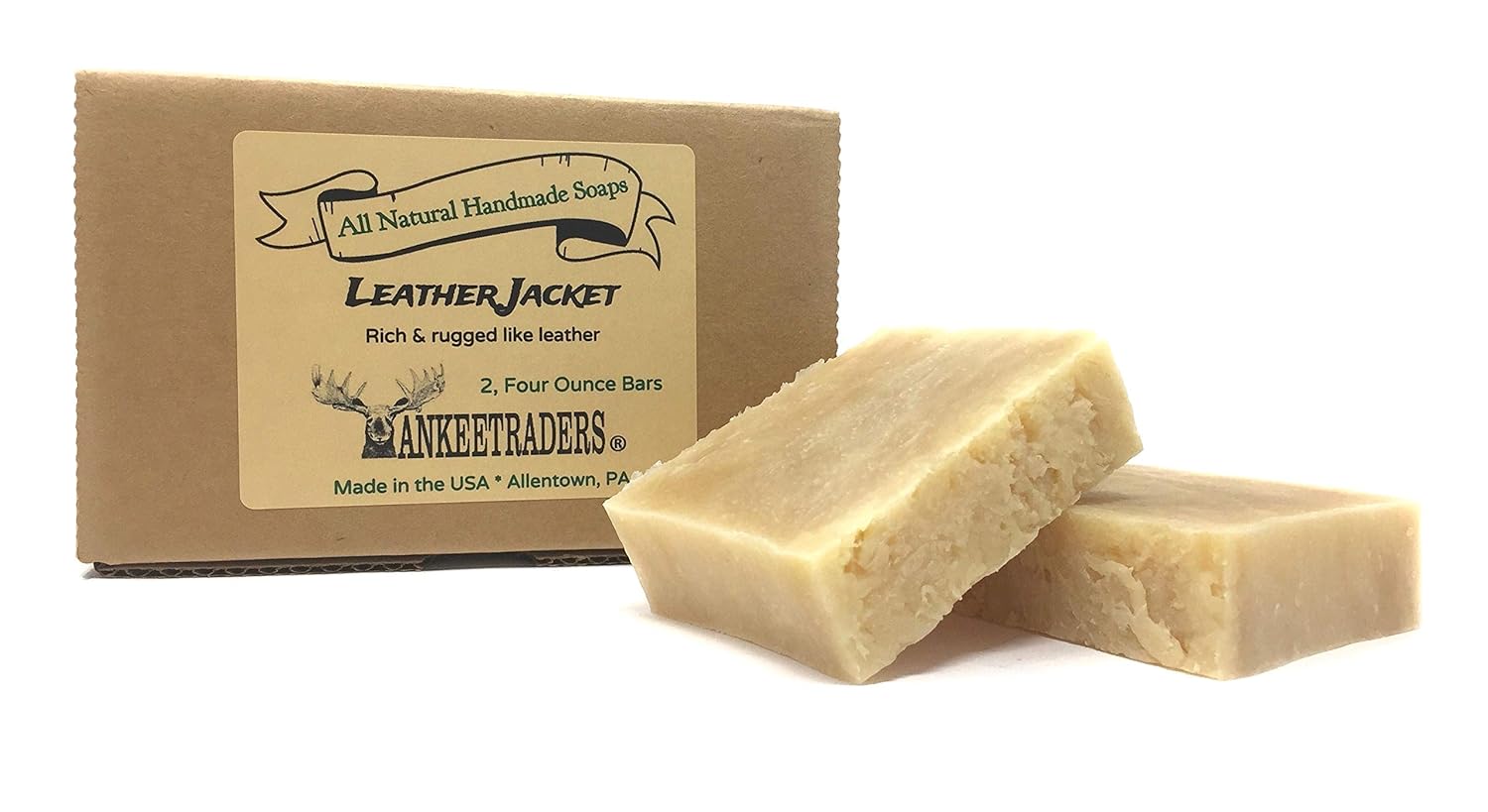 Leather Jacket Soap - All Natural, Goats Milk Handmade, 4 Oz. Bars