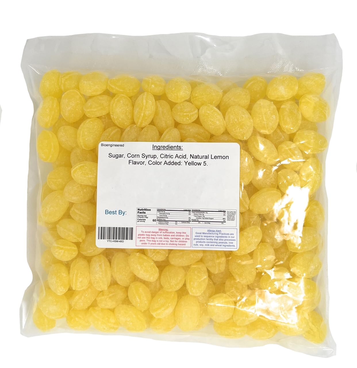 Sanded Lemon Hard Candy Drops