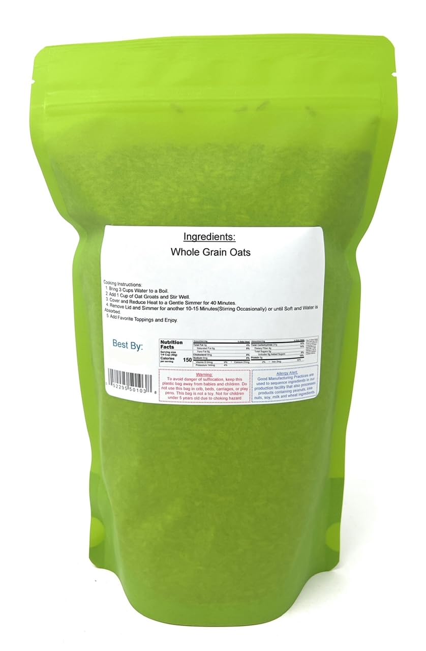 Whole Oat Groats - Pure Natural Grain | 2 lb, 4 lb & 20 lb Bulk