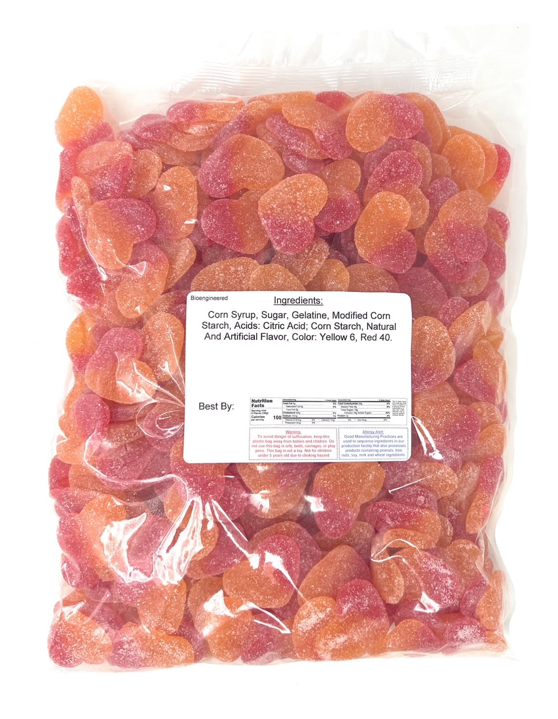 Peach Gummy Hearts - Valentine's Day Candy Bulk Wholesale