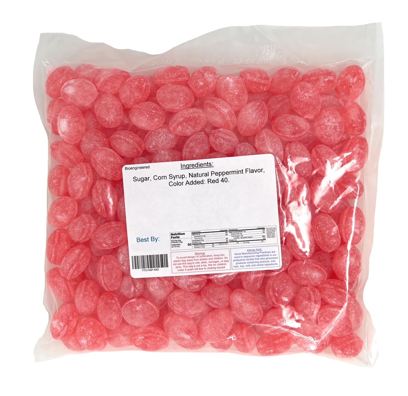 Sanded Peppermint Hard Candy Drops