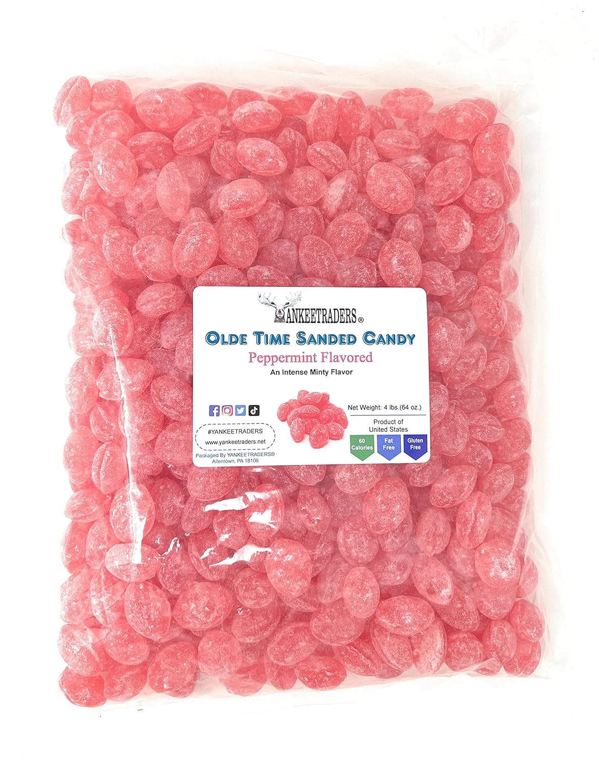 Sanded Peppermint Hard Candy Drops
