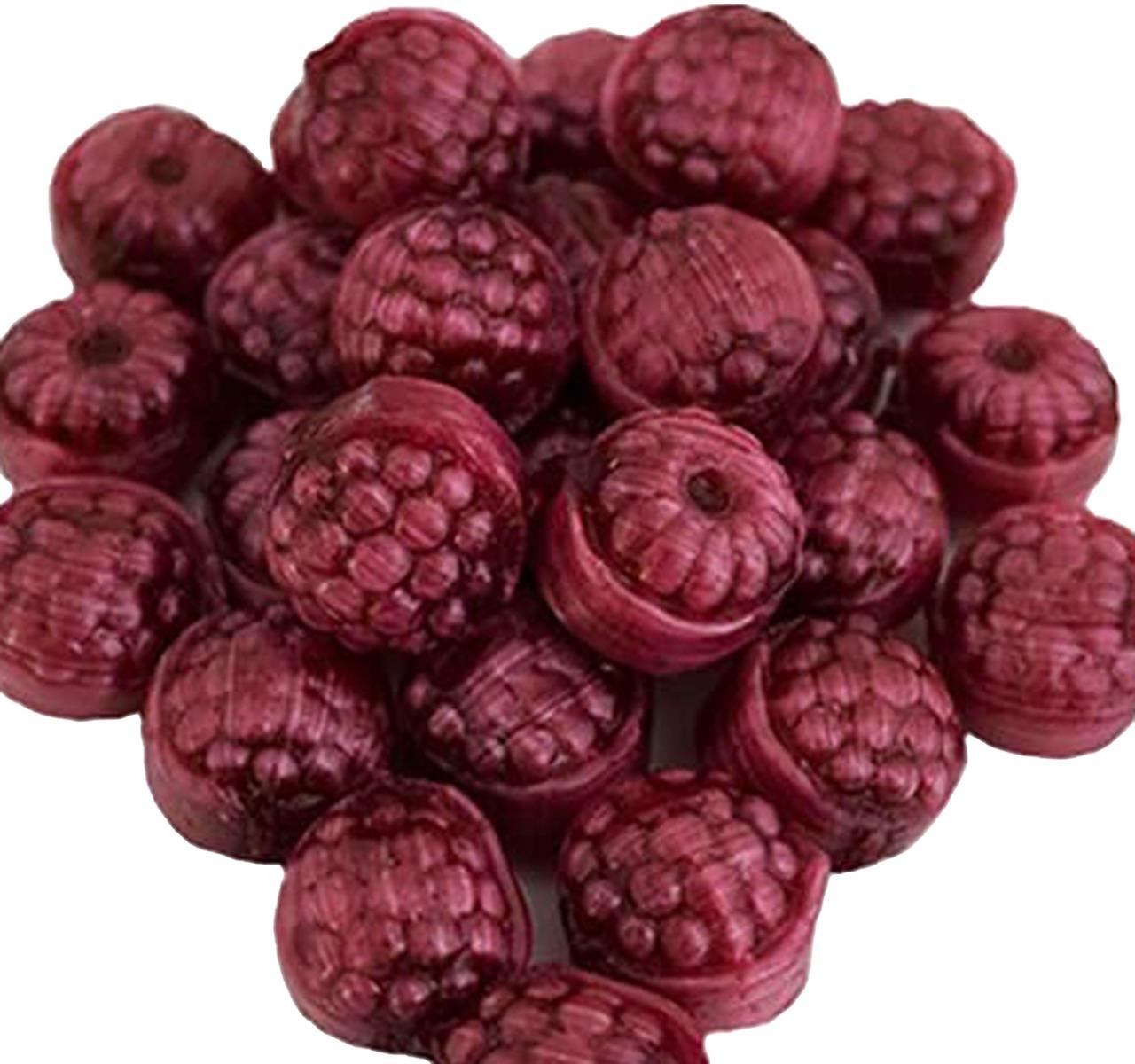 Red Raspberry Chocolate Filled Hard Candies - Unwrapped Bulk