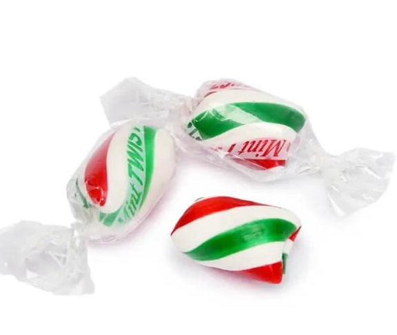 Red & Green Christmas Mint Twist Candies - Peppermint Bulk Candy