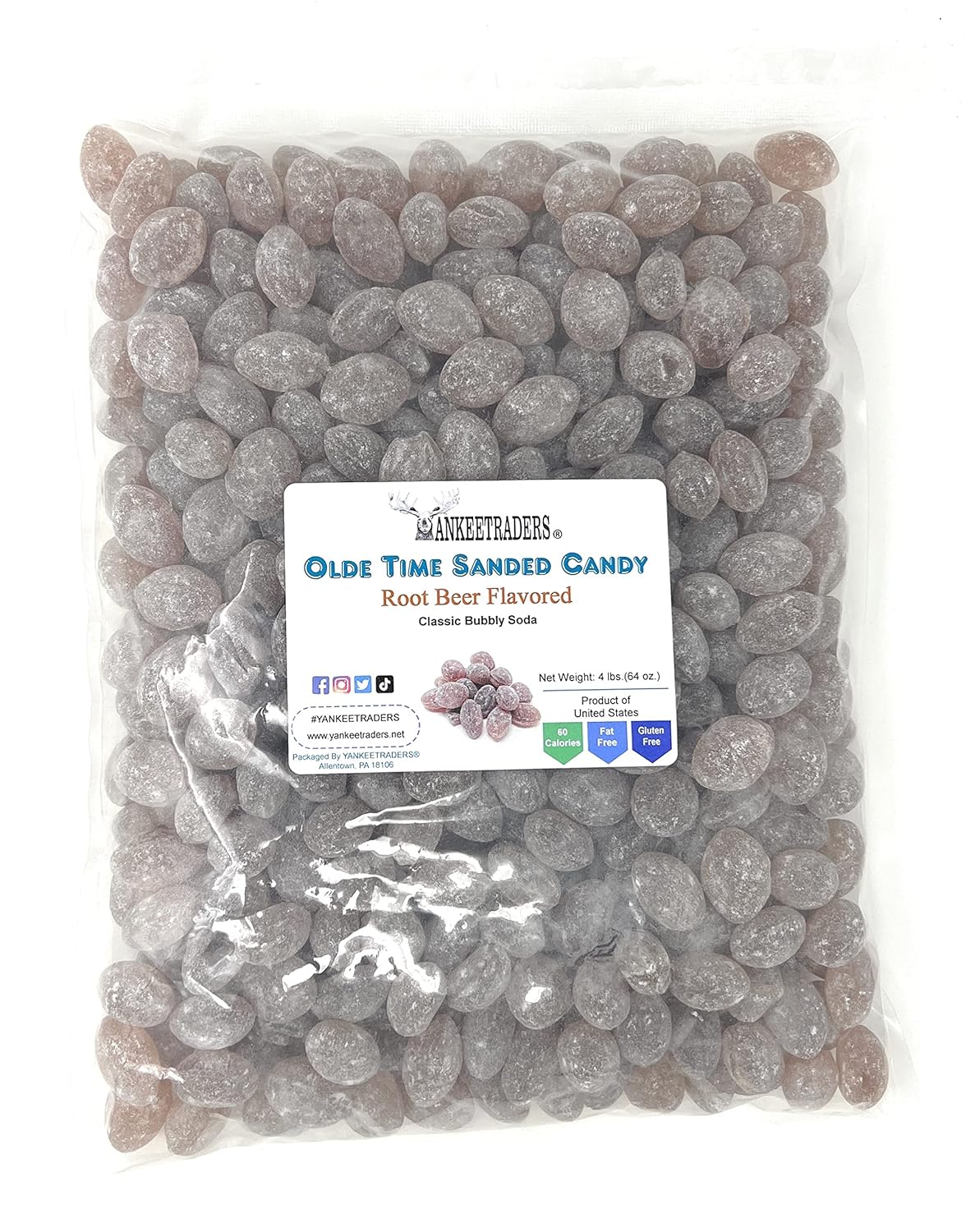 Sanded Root Beer Hard Candy Drops