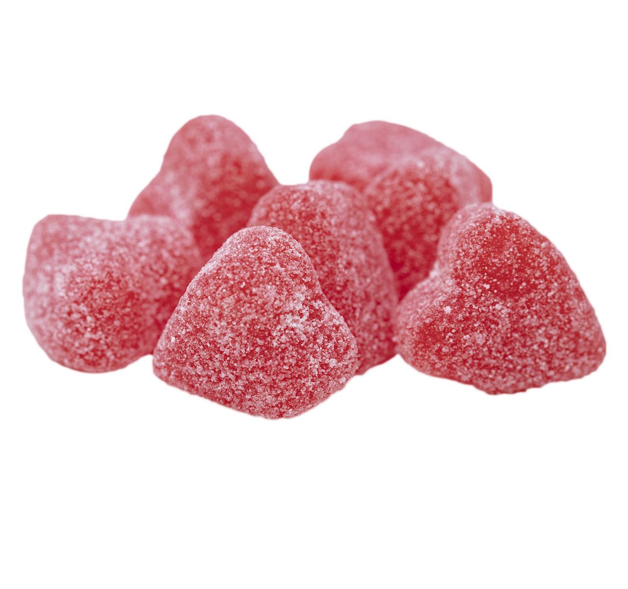 Valentine Sanded Sour Cherry Hearts
