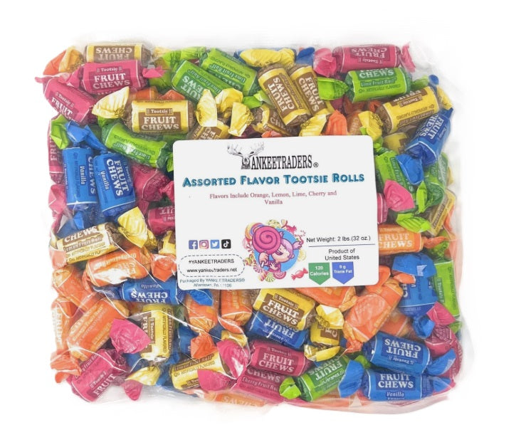 Sour Tootsie Fruit Rolls – Bulk Assorted Flavors, Individually Wrapped