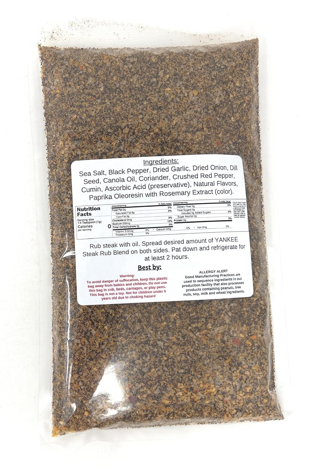YANKEETRADERS® Steak Rub, Premium Spice Mix, 1 Pound Pack