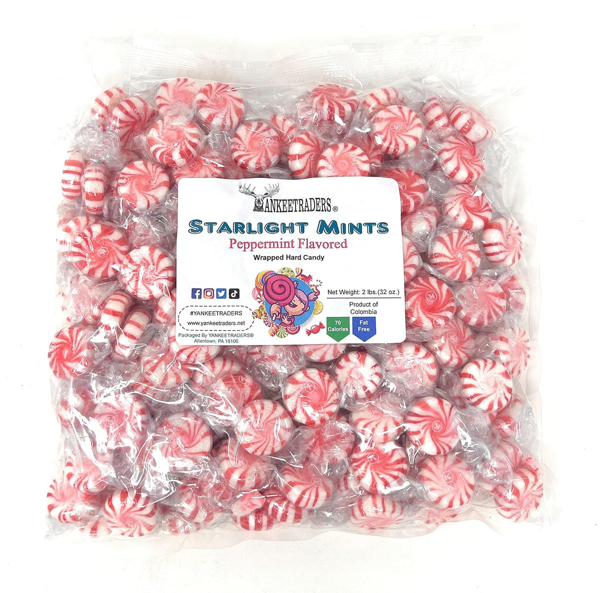 Bag of Starlight Mints peppermint-flavored candies with a Meekertraders label.