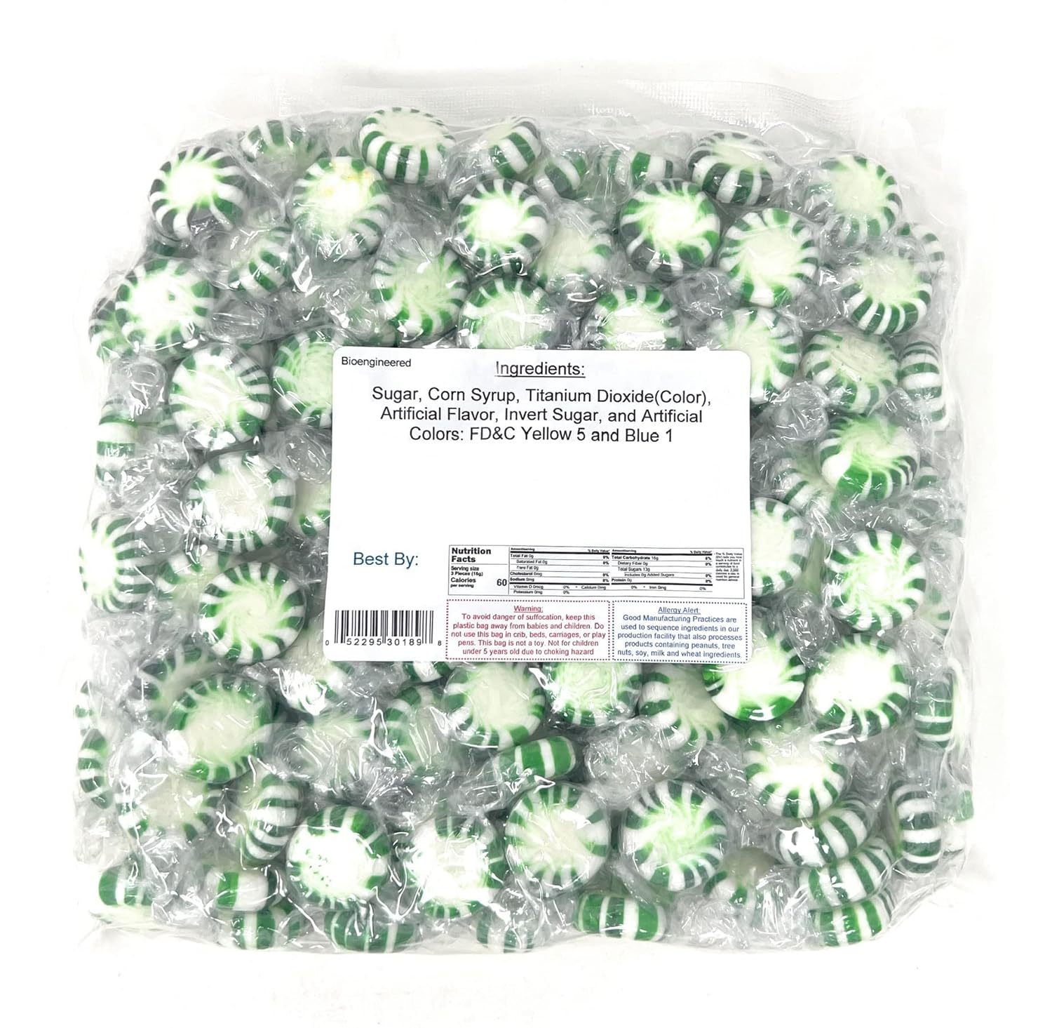 Spearmint Starlight Mints - Individually Wrapped Bulk Candy