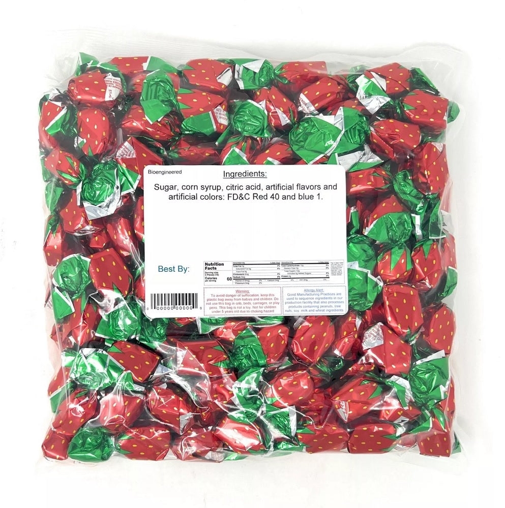 Strawberry Filled Hard Candy - Individually Wrapped Bulk Candy