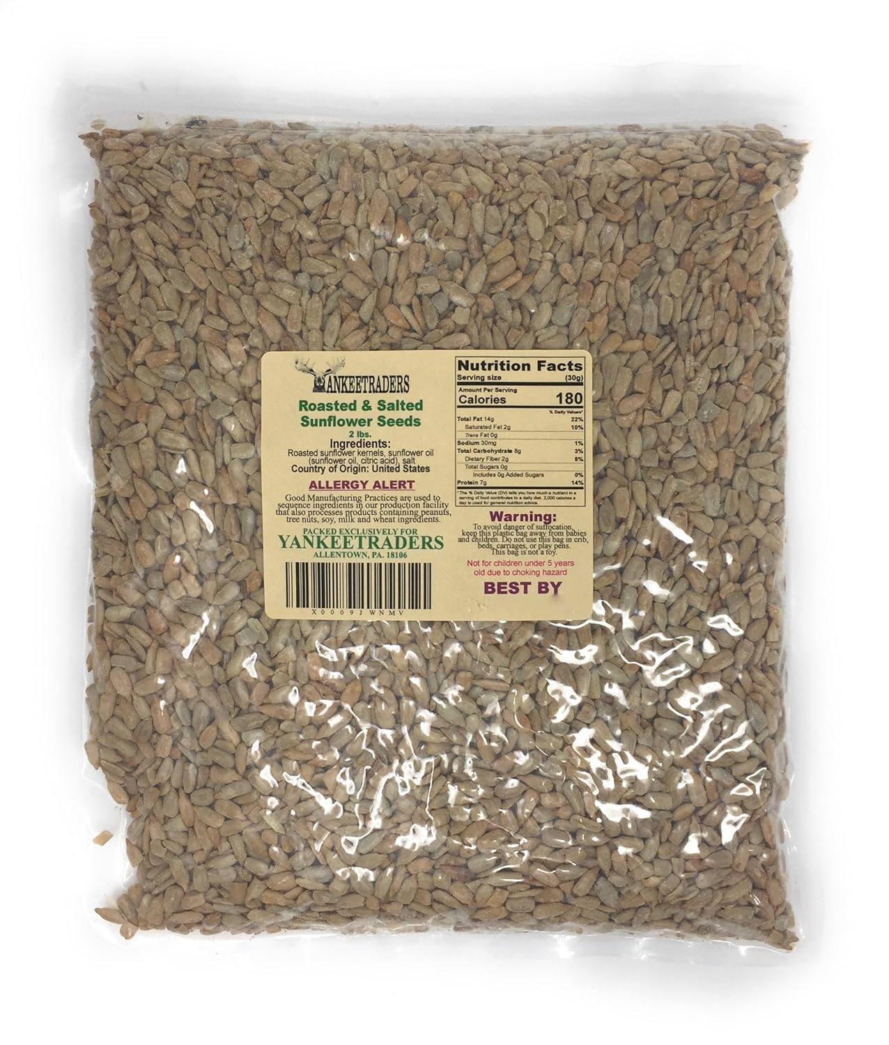 Roasted Salted Sunflower Seeds | Shell-Free | Bulk 2, 4 & 15 lb