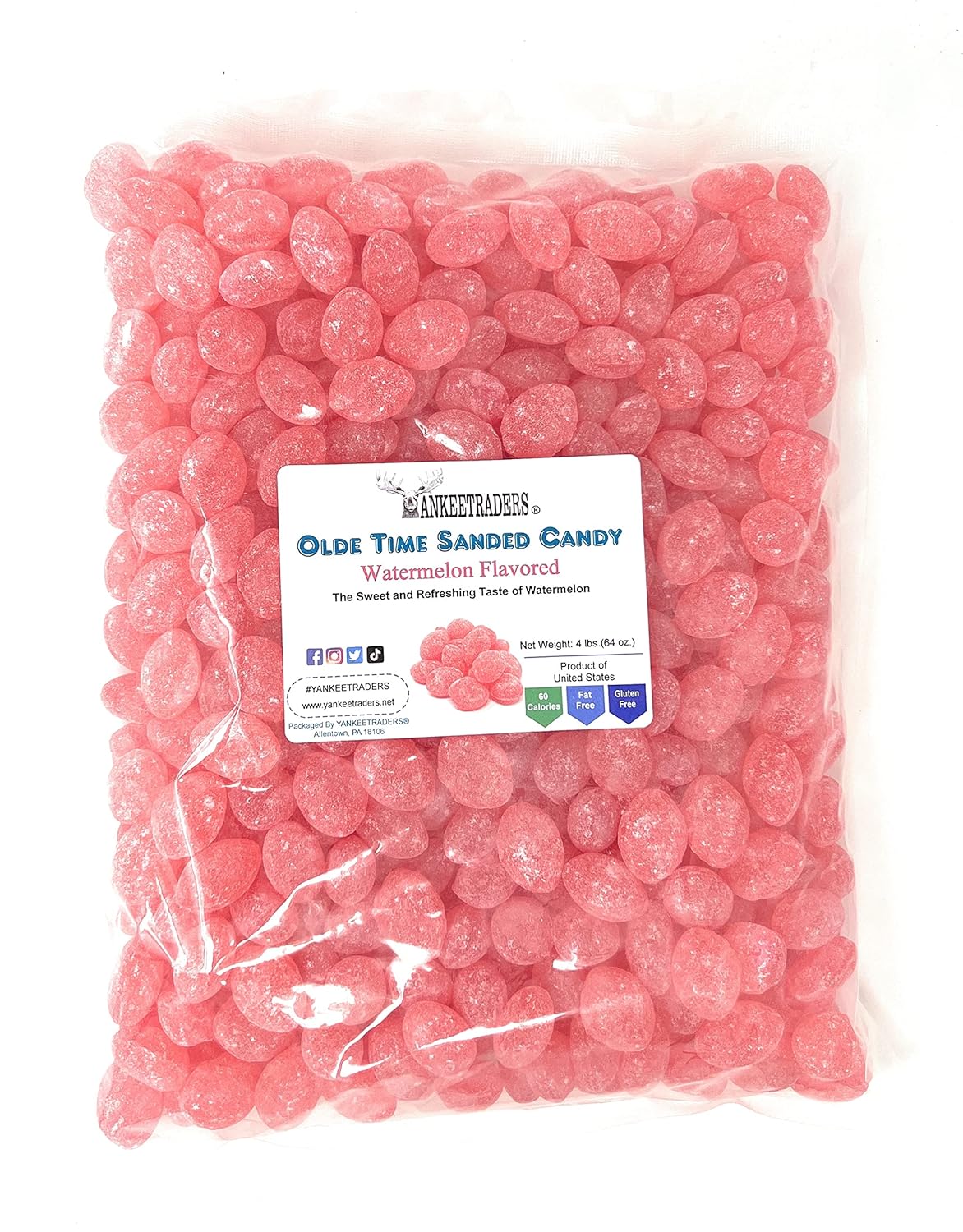 Sanded Watermelon Hard Candy Drops