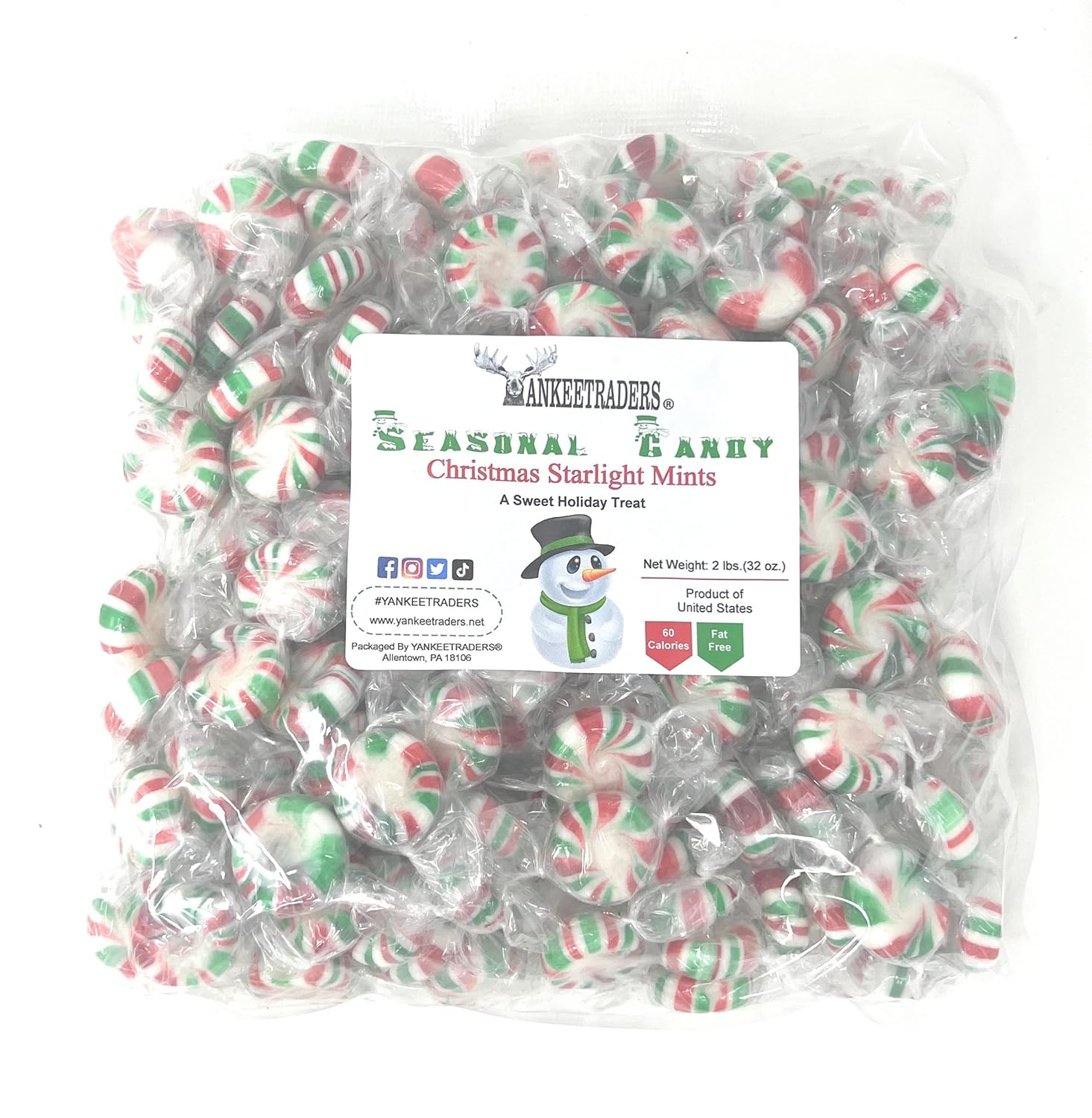 Starlight Mints - Red, Green & White Christmas Peppermint Candy