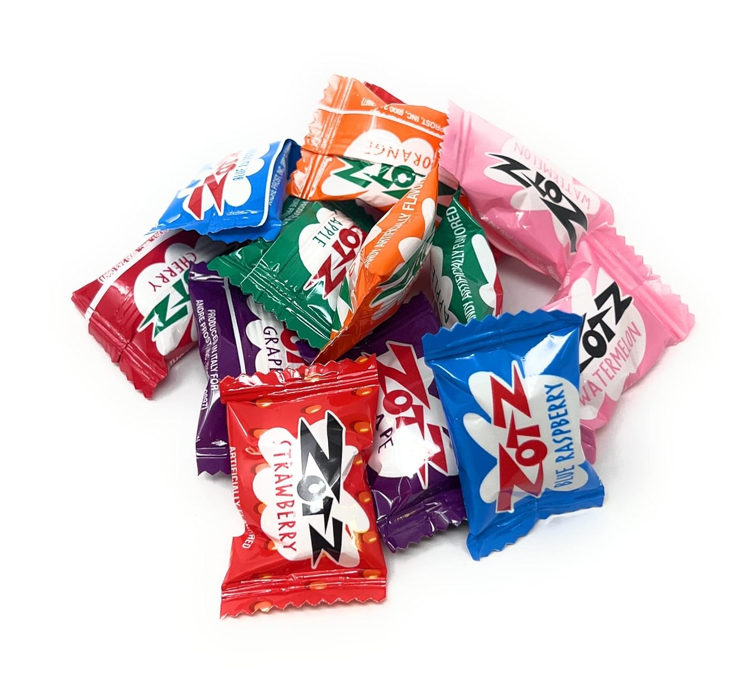 Zotz Sour Fizzing Candy – Hard Shell with Fizzy Sour Center, Bulk Bags