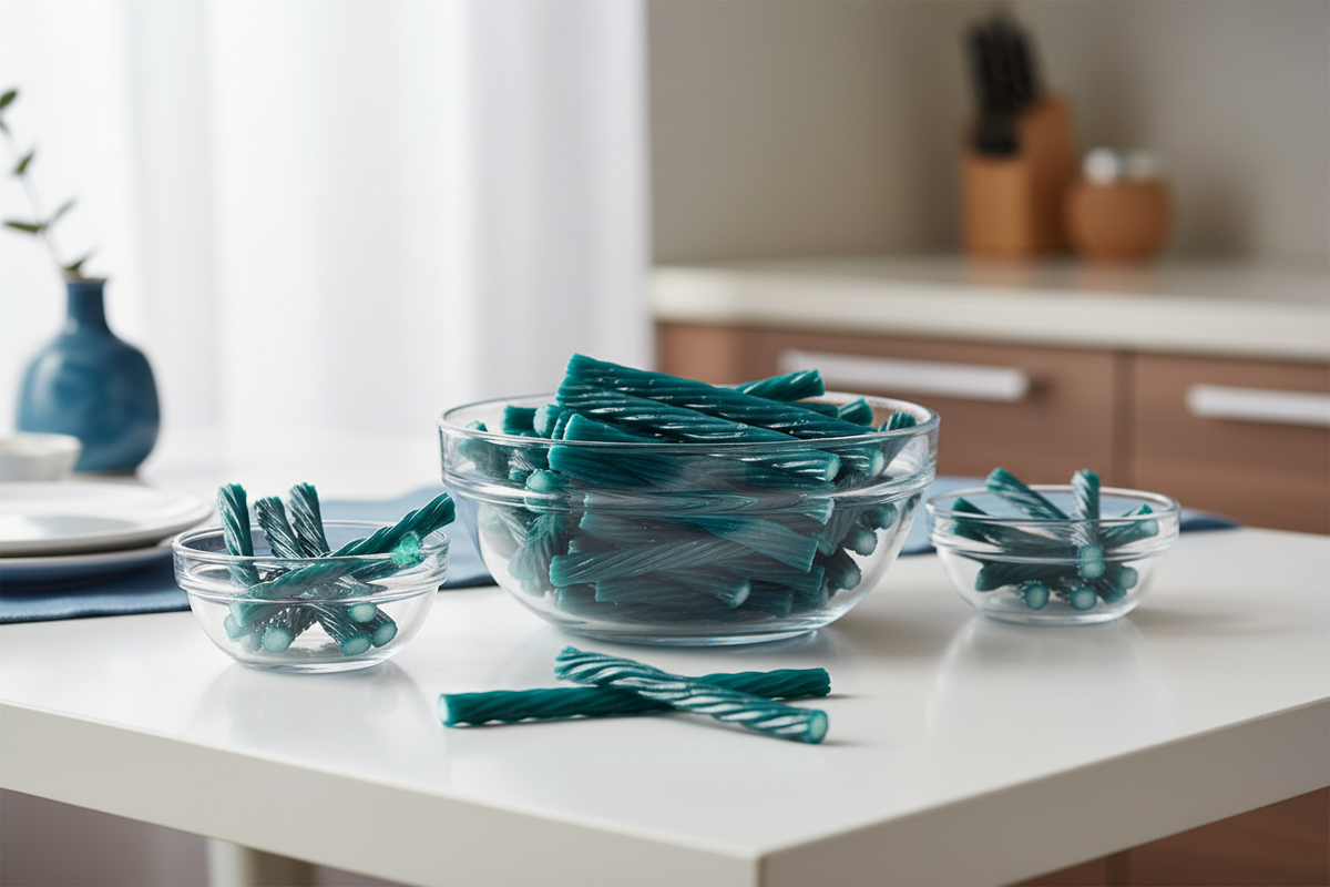 Blue Raspberry Licorice Twists lifestyle image without people