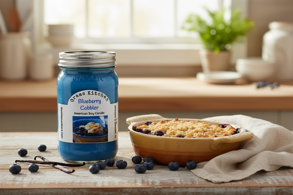 Blueberry Cobbler Soy Candle Lifestyle