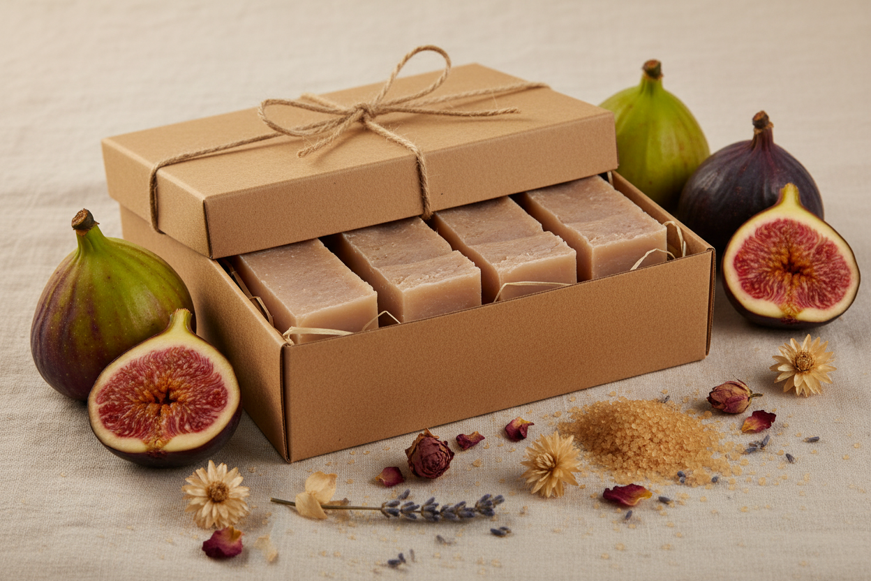 Brown Sugar Fig Soap 4-Pack Kraft Box