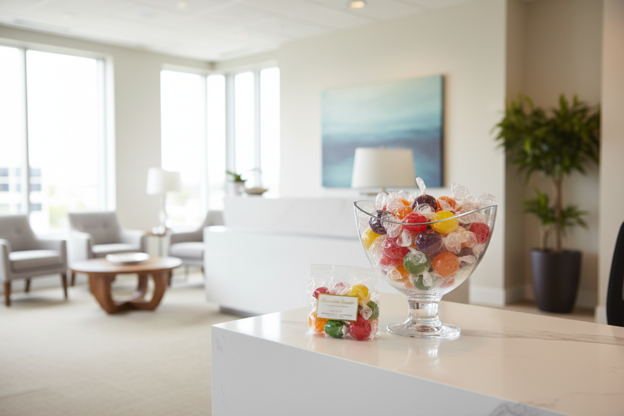 Bulk wrapped candy in office reception