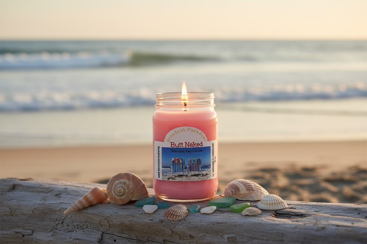Butt Naked Soy Candle - Beach Lifestyle