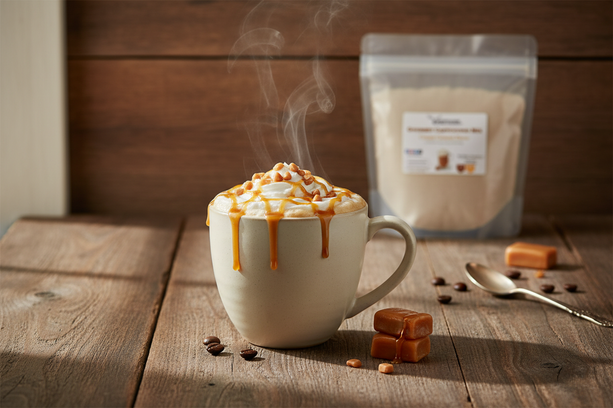 Caramel Cappuccino Hot Beverage Lifestyle