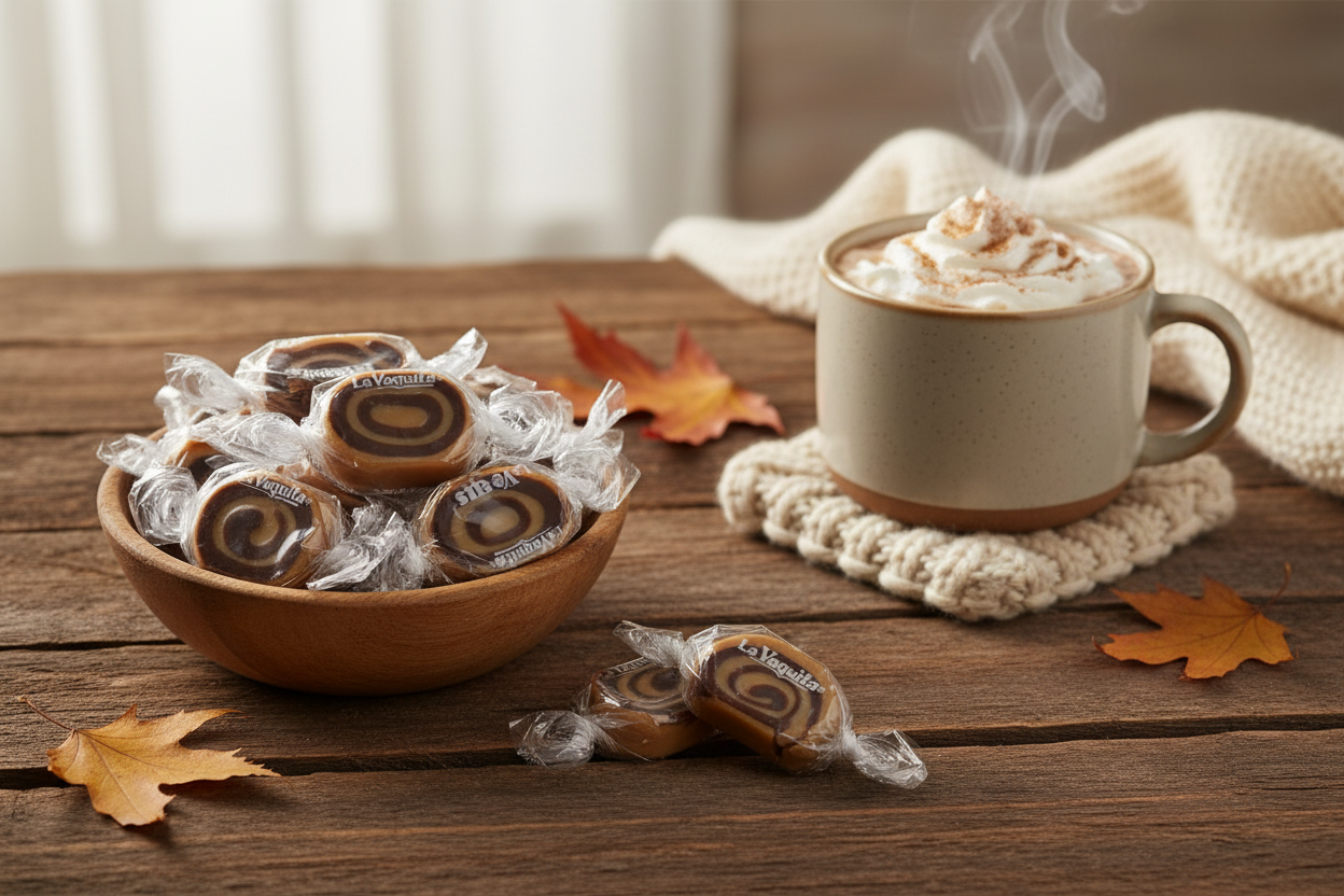 Caramel Chocolate Swirl Candies Lifestyle