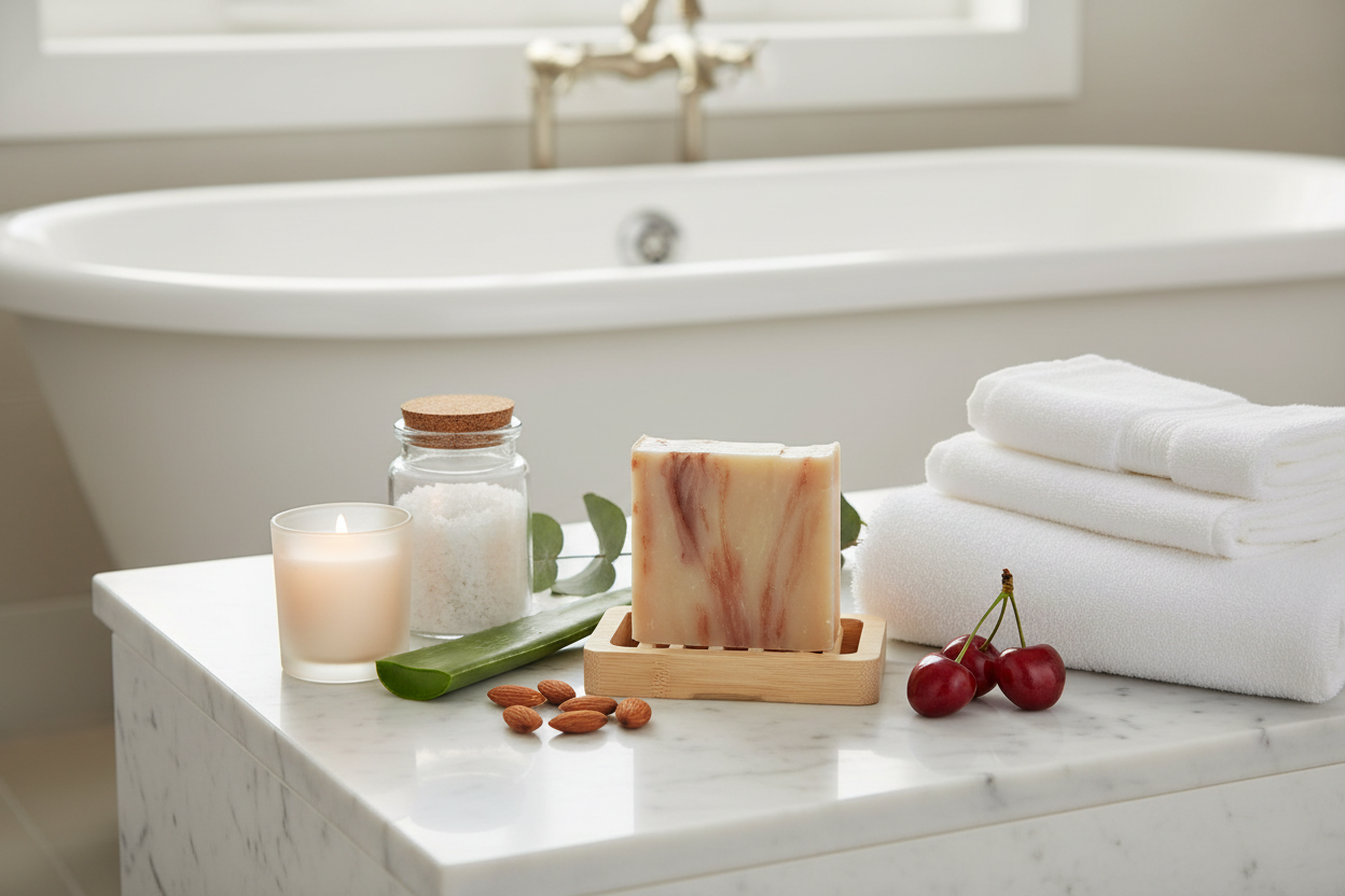 Cherry Almond Aloe Soap - Spa Lifestyle