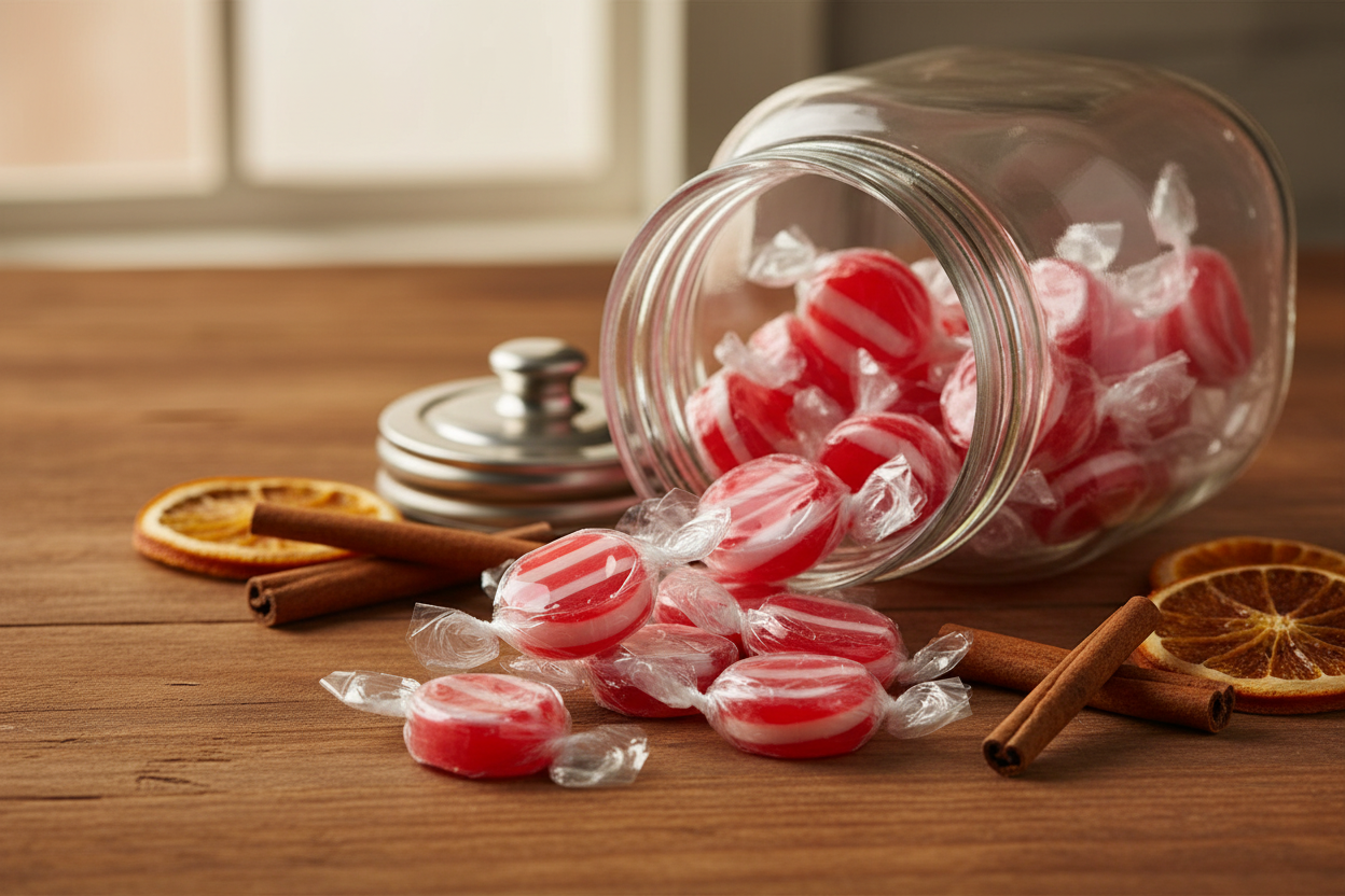 Cinnamon Striped Disk Candy Lifestyle