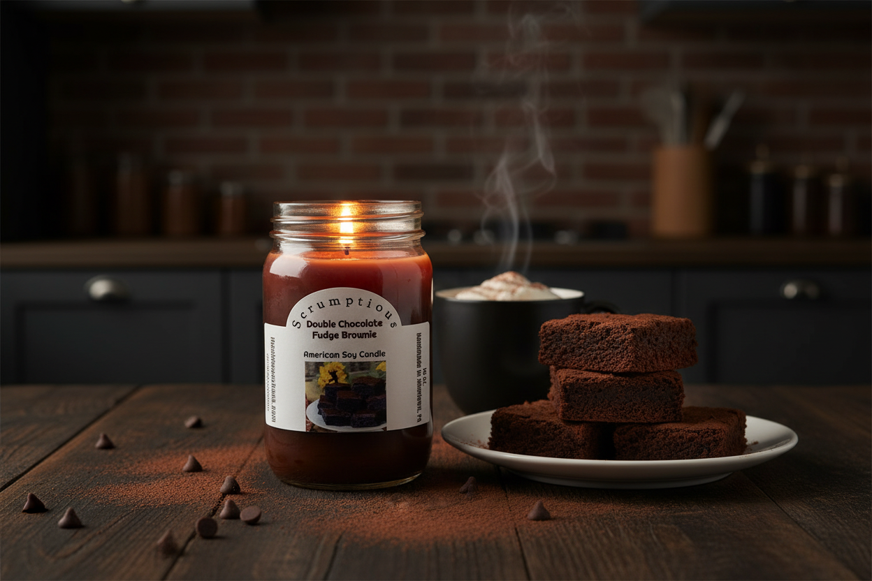 Double Chocolate Fudge Brownie Candle Lifestyle