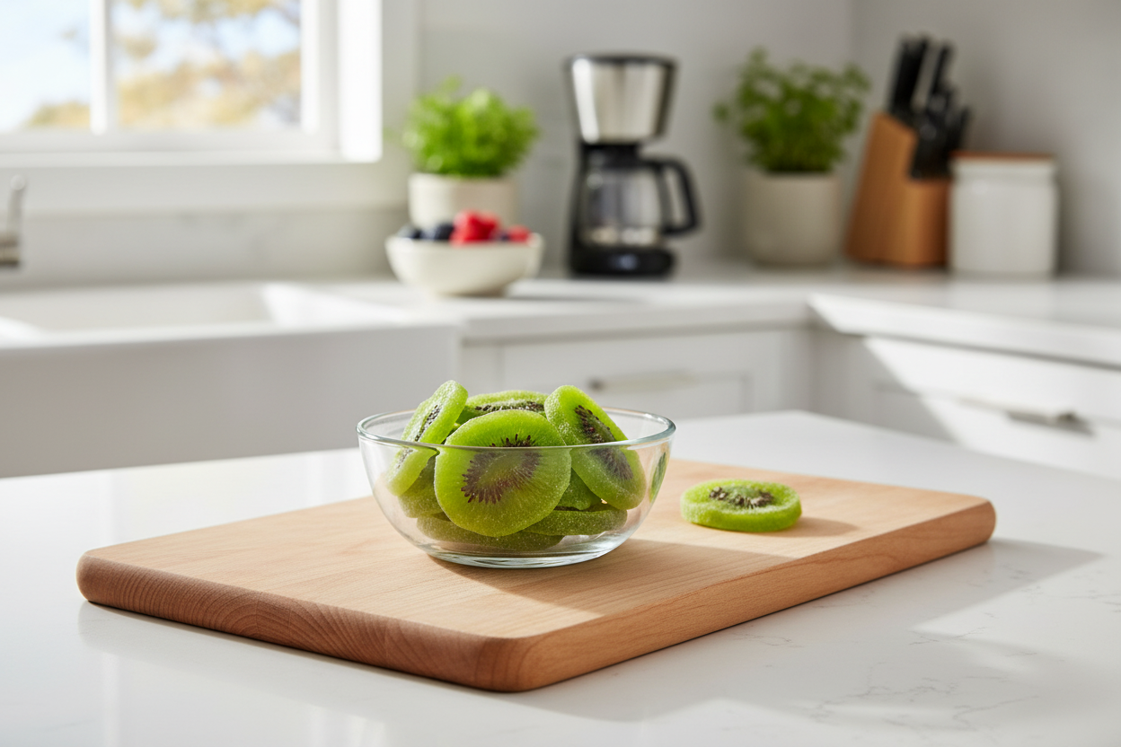Dried Kiwi in Kitchen Setting