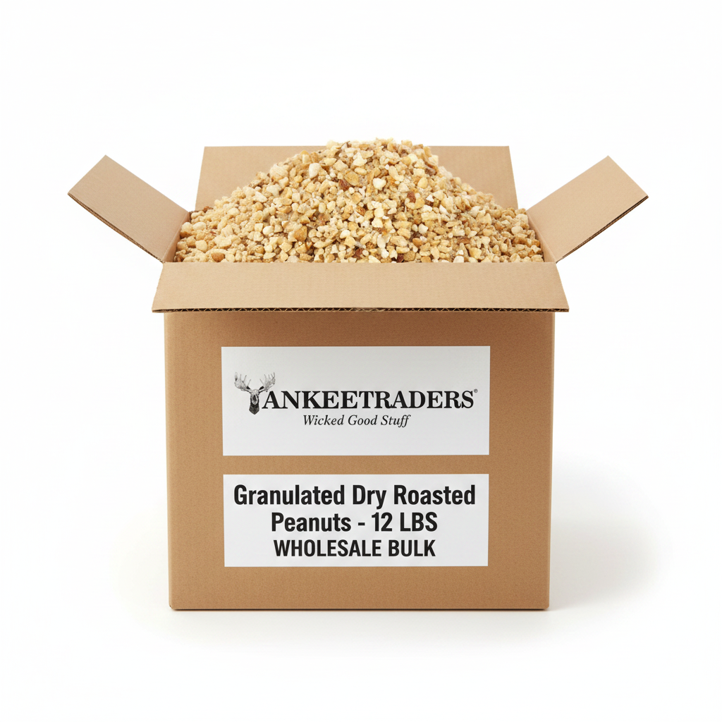 Granulated Dry Roasted Peanuts - 12 lb Kraft Box
