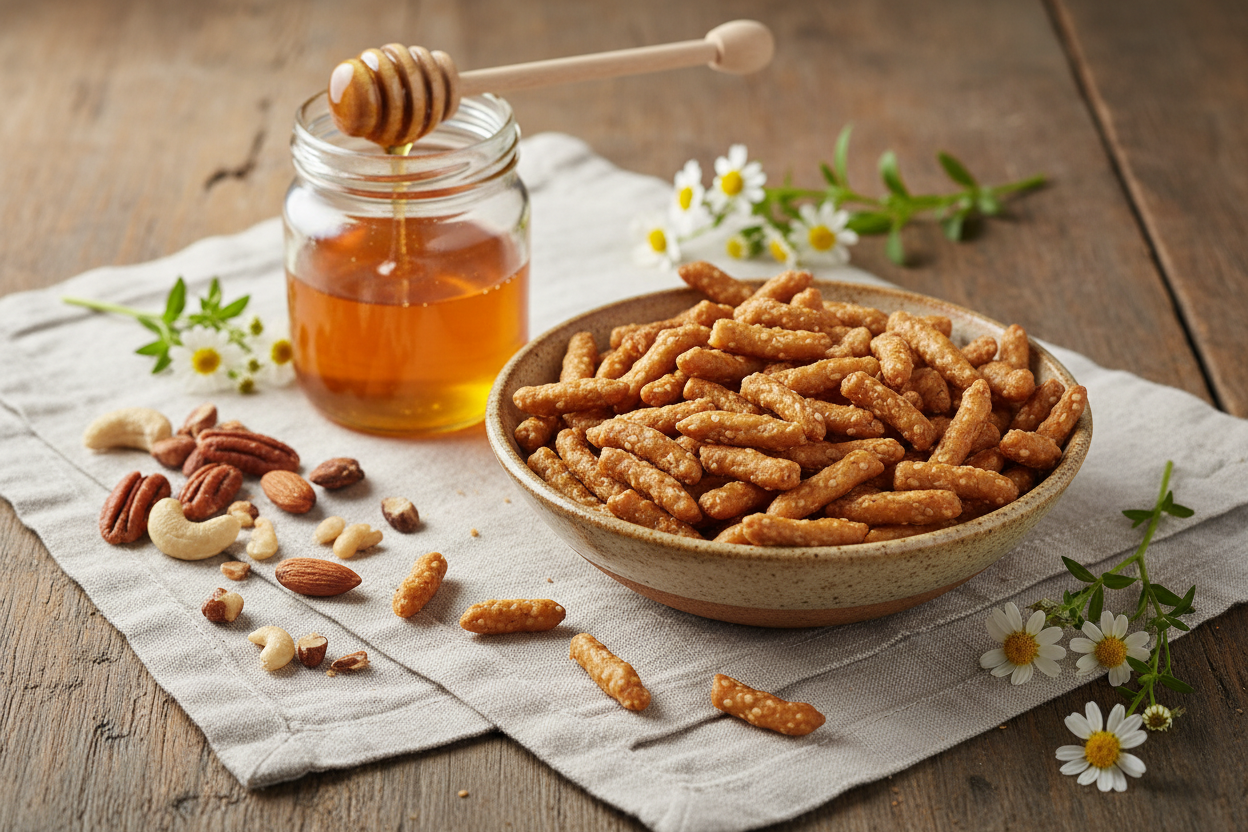 Honey Roasted Sesame Sticks Lifestyle