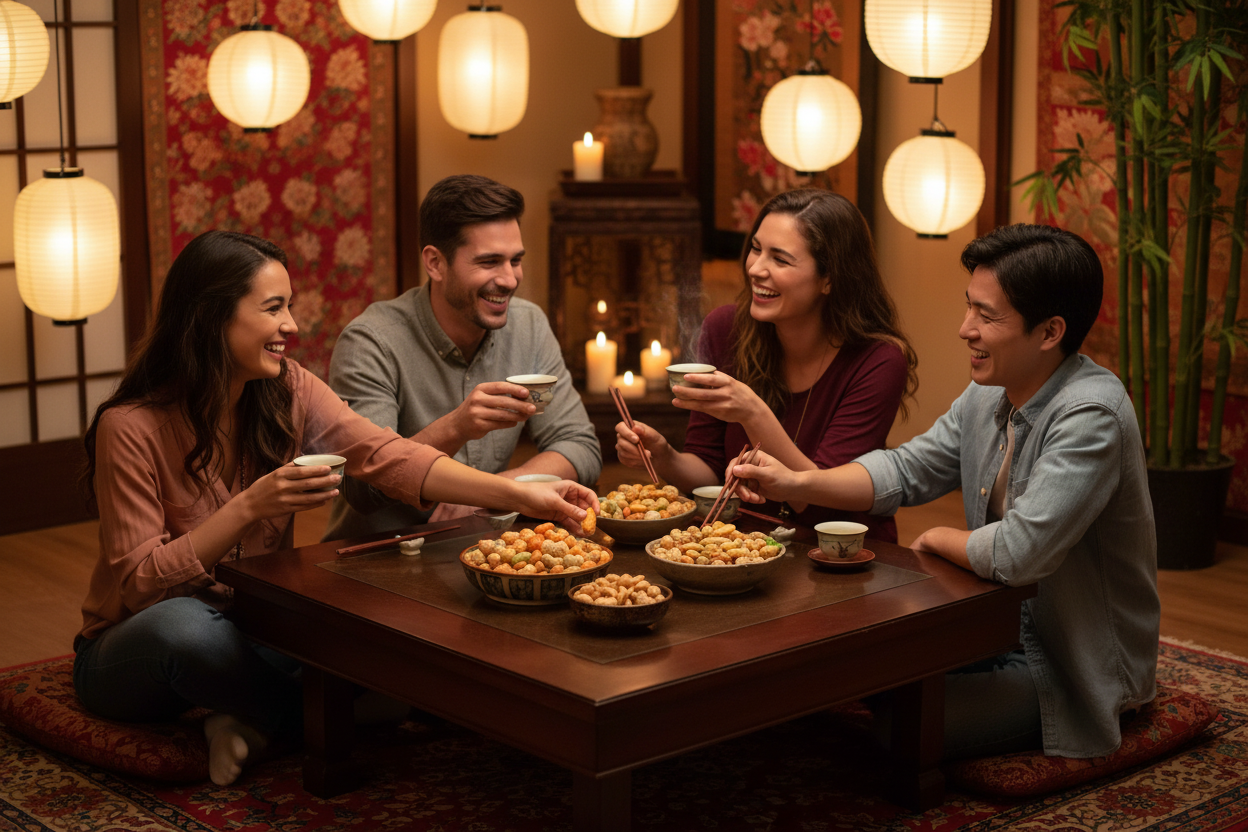 Indian Summer Snack Mix Asian Setting