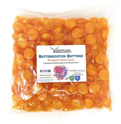 Wrapped Butterscotch Buttons, Hard Candy