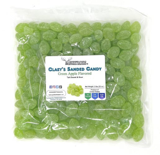 Sanded Green Apple Hard Candy Drops