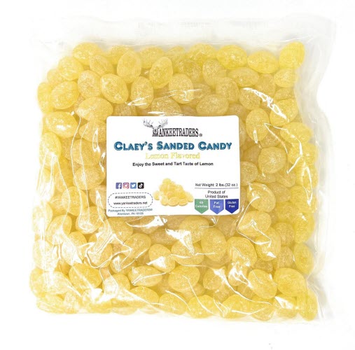 Sanded Lemon Hard Candy Drops